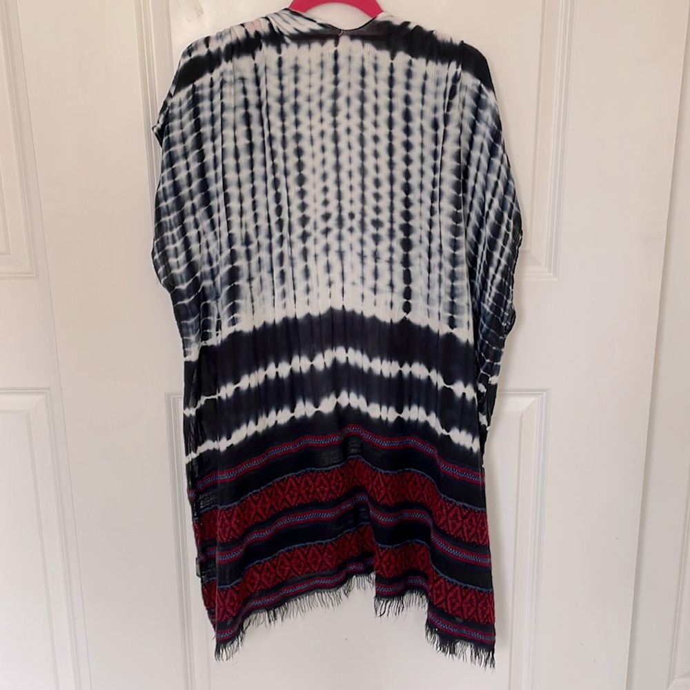Angie Tie Dye Kimono Wrap One Size Bohemian - Picture 5 of 7
